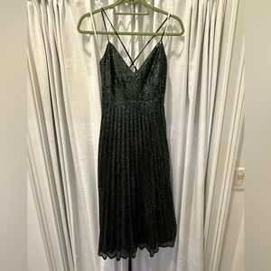 EEUC Lulus Midi Hunter Green Sequin Dress